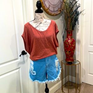 Camel rust, knitted tee